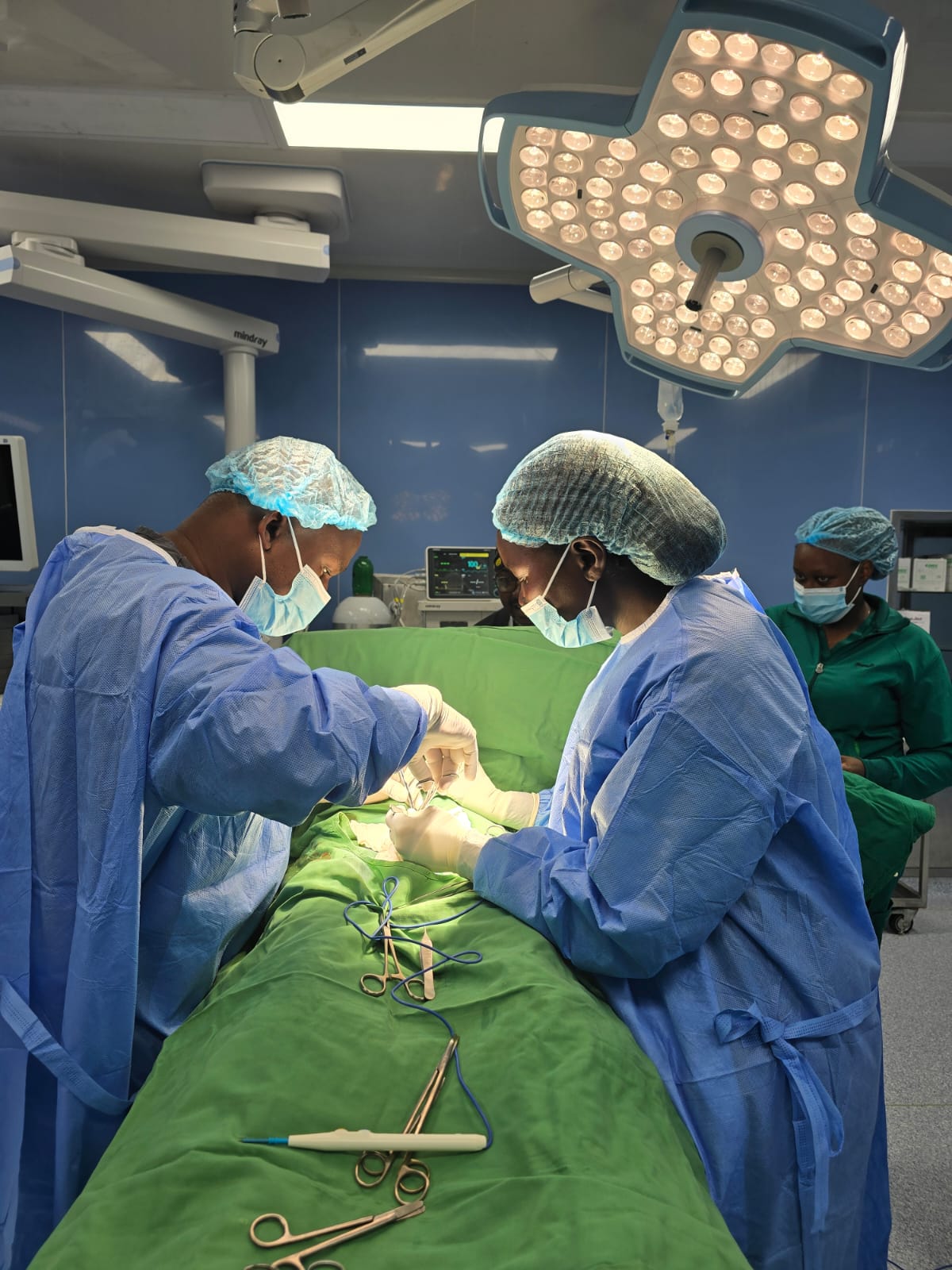 Advanced surgical team at work